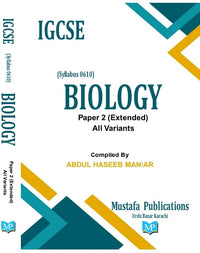 Al-Mustafa IGCSE Biology Paper 2 Extended All Variants (Syllabus 0610) Tariq Book Store.