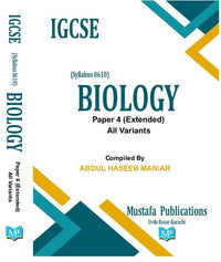 Al-Mustafa IGCSE Biology Paper 4 Extended All Variants (Syllabus 0610) Tariq Book Store.