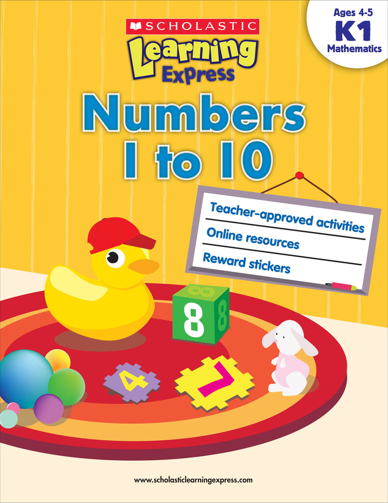 SCHOLASTIC LEARNING EXPRESS: K-1 NUMBERS 1 TO 10 (pb)